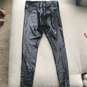 Koral faux leather crop